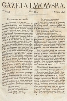 Gazeta Lwowska. 1828, nr 20