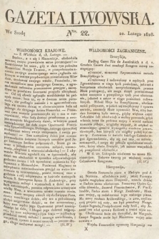 Gazeta Lwowska. 1828, nr 22