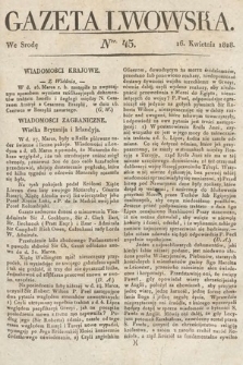 Gazeta Lwowska. 1828, nr 45