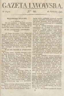 Gazeta Lwowska. 1828, nr 46