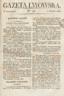 Gazeta Lwowska. 1828, nr 91