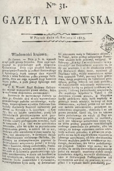 Gazeta Lwowska. 1813, nr 31