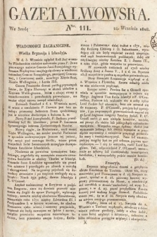 Gazeta Lwowska. 1828, nr 111