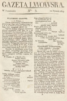 Gazeta Lwowska. 1829, nr 5