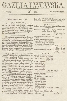 Gazeta Lwowska. 1829, nr 12