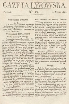 Gazeta Lwowska. 1829, nr 14