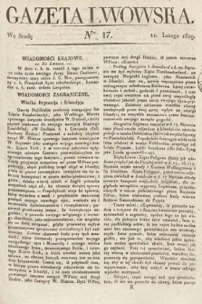 Gazeta Lwowska. 1829, nr 17