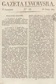 Gazeta Lwowska. 1829, nr 22