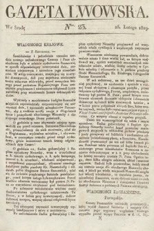 Gazeta Lwowska. 1829, nr 23