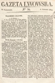 Gazeta Lwowska. 1829, nr 39