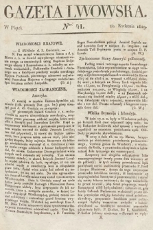 Gazeta Lwowska. 1829, nr 41