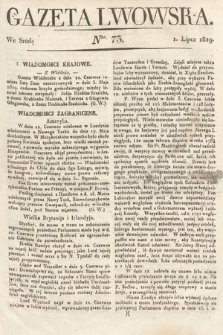 Gazeta Lwowska. 1829, nr 73