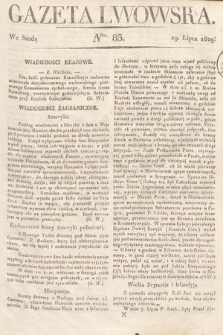 Gazeta Lwowska. 1829, nr 85