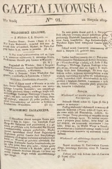Gazeta Lwowska. 1829, nr 91