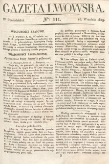 Gazeta Lwowska. 1829, nr 111