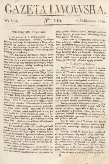 Gazeta Lwowska. 1829, nr 115