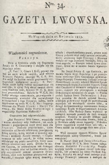 Gazeta Lwowska. 1813, nr 34