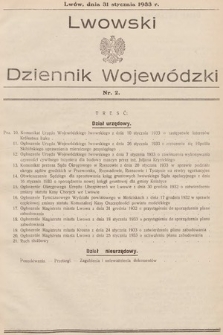 Lwowski Dziennik Wojewódzki. 1933, nr 2