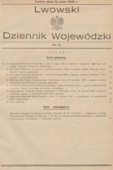 Lwowski Dziennik Wojewódzki. 1933, nr 9
