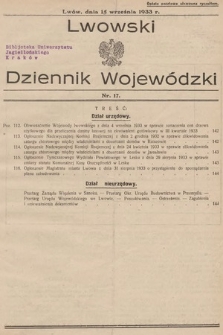 Lwowski Dziennik Wojewódzki. 1933, nr 17