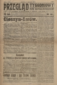 Przegląd Tygodniowy : pismo radykalno-narodowe. 1919, nr 1