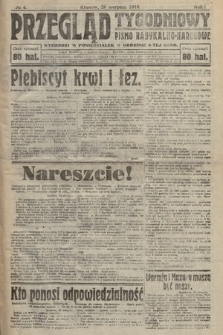 Przegląd Tygodniowy : pismo radykalno-narodowe. 1919, nr 4