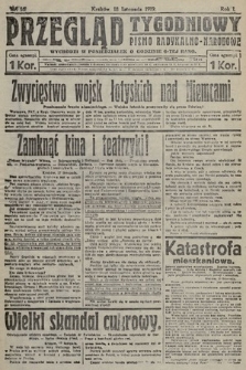 Przegląd Tygodniowy : pismo radykalno-narodowe. 1919, nr 16