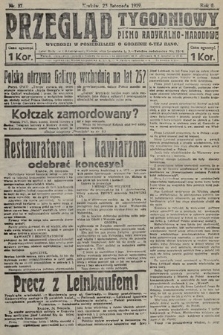 Przegląd Tygodniowy : pismo radykalno-narodowe. 1919, nr 17
