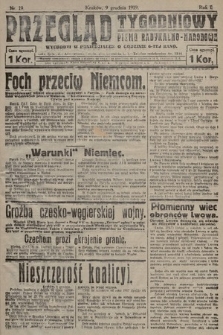 Przegląd Tygodniowy : pismo radykalno-narodowe. 1919, nr 19