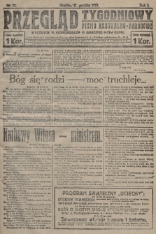 Przegląd Tygodniowy : pismo radykalno-narodowe. 1919, nr 21