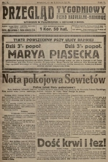 Przegląd Tygodniowy : pismo radykalno-narodowe. 1920, nr 5
