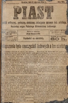 Piast : tygodnik polityczny, społeczny, oświatowy, poświęcony sprawom ludu polskiego : Naczelny organ Polskiego Stronnictwa Ludowego. 1920, nr 2