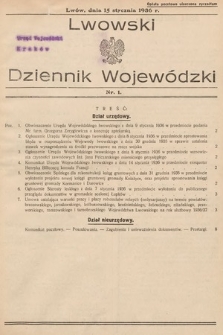 Lwowski Dziennik Wojewódzki. 1936, nr 1