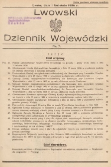 Lwowski Dziennik Wojewódzki. 1936, nr 7