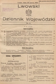 Lwowski Dziennik Wojewódzki. 1937, nr 5