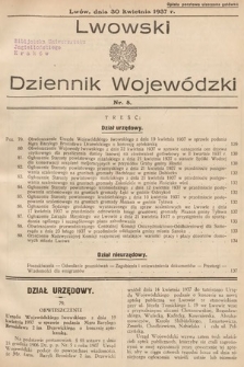 Lwowski Dziennik Wojewódzki. 1937, nr 8