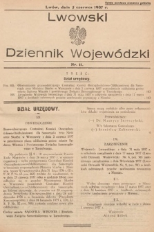 Lwowski Dziennik Wojewódzki. 1937, nr 11