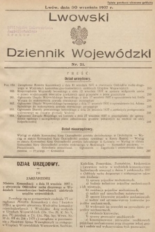 Lwowski Dziennik Wojewódzki. 1937, nr 21