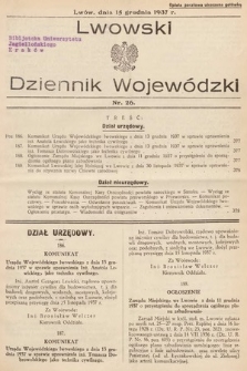 Lwowski Dziennik Wojewódzki. 1937, nr 26