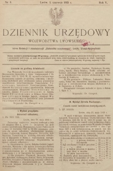 Dziennik Urzędowy Województwa Lwowskiego. 1925, nr 6