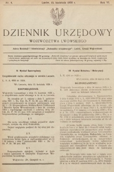 Dziennik Urzędowy Województwa Lwowskiego. 1926, nr 4