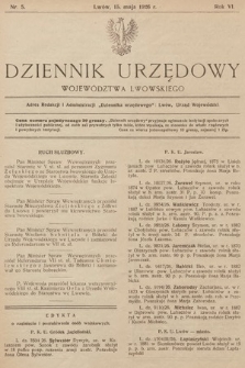 Dziennik Urzędowy Województwa Lwowskiego. 1926, nr 5