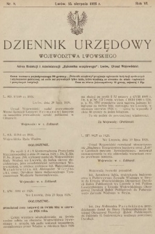 Dziennik Urzędowy Województwa Lwowskiego. 1926, nr 8