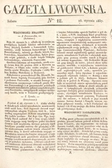 Gazeta Lwowska. 1837, nr 12