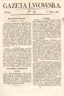 Gazeta Lwowska. 1837, nr 19