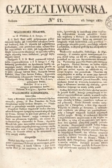 Gazeta Lwowska. 1837, nr 21