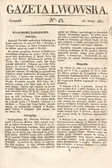 Gazeta Lwowska. 1837, nr 23