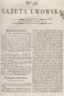 Gazeta Lwowska. 1813, nr 40