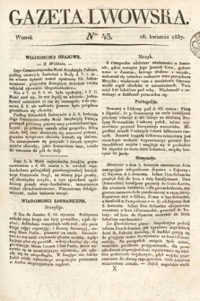 Gazeta Lwowska. 1837, nr 45