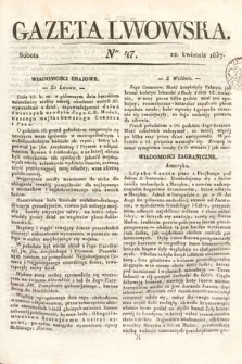 Gazeta Lwowska. 1837, nr 47